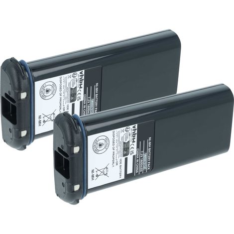 vhbw 2x Akku Ersatz für Icom BP-224, BP-224H für Funkgerät, Walkie Talkie (1800 mAh, 7,2 V, NiMH)