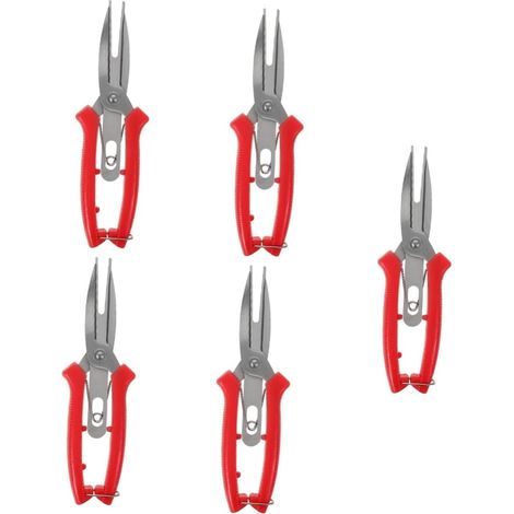 Tijeras de podar ergonómicas de 5 piezas para podar plantas, herramientas de jardinería para el mantenimiento de árboles frutales y bonsáis. (1/5)