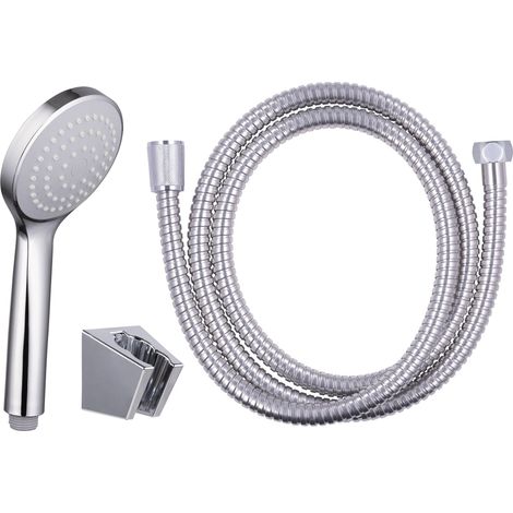 Kit de cabezal de ducha POLA + manguera + soporte de pared by Eurosanit 1,50 metros