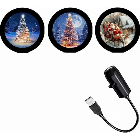Irovami Projecteur de ciel étoilé, veilleuse à projection, projecteur d'étoiles USB — Mini projecteur LED pour plafonds, murs et chambres (lot de 3) (1/5)
