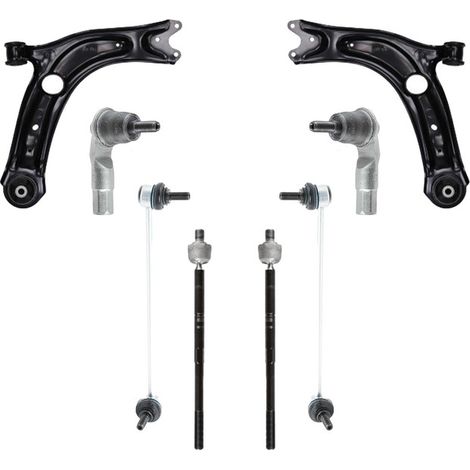 KIT BRACCIO OSCILLANTE 8 PEZZI COMPATIBILE CON SKODA SUPERB IV (NZ3) 2.0 Tdi / Kit Sospensione Completo OE/OEM / Bracci Oscillanti + Testine Sterzo / Sostituzione Diretta OEM