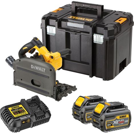 Dewalt – Scie circulaire plongeante 54V DCS520T2 – Moteur Brushless – Profondeur de coupe 59mm – 2 batteries 54V 6.0Ah et chargeur inclus