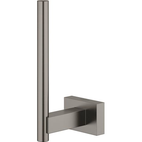 Soporte para papel higiénico de repuesto de grafito duro cepillado GROHE ESSENTIALS CUBE (1/2)