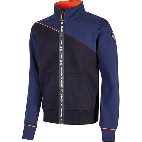 Chaleco de trabajo con cremallera URANUS - Azul/Naranja 4XL (1/2)