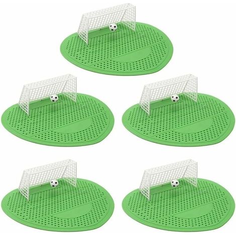 Almohadilla antisalpicaduras para urinario, desodorante, limpiador de inodoro para hombres, protector contra salpicaduras, filtro para portería de fútbol, almohadilla verde, 5 unidades (1/4)