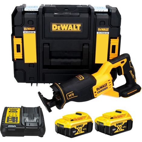 Dewalt DCS382P2 18v XR Brushless Reciprocating Recip Saw Tstak - 2x5.0ah Battery (1/4)