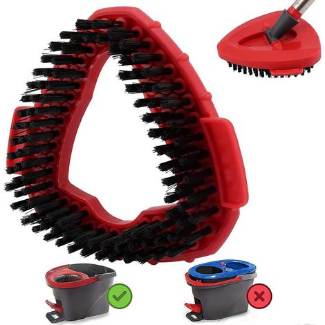 Têtes de balai de rechange pour balai Vileda Turbo Spin, brosse de nettoyage à poils durs pour tapis, salle de bain, garage, cuisine (1/5)