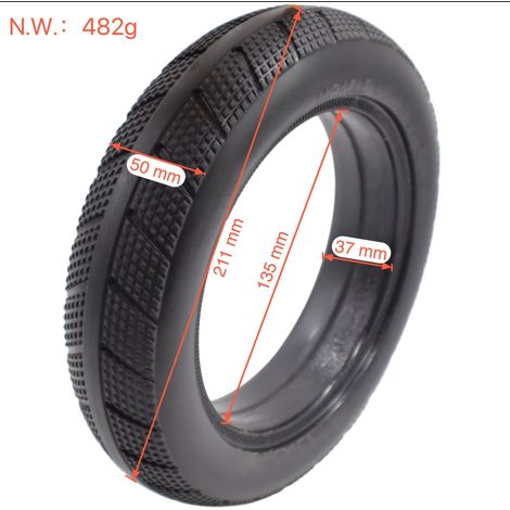 Pneus pour trottinette électrique Xiaomi M365, 8.5 PU, pneus intérieurs et extérieurs, pneus pleins 81/2x2, pneus en polyuréthane anti-explosion. (1/4)
