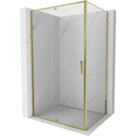 Mexen Exo Duschabtrennung schwenkbar 95 x 100 cm, transparent, gold - 819-095-100-50-00 (1/5)