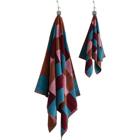 2 serviettes de bain coton, 1 serviette adulte 70x140 cm + 1 gant de toilette 35x75 cm, absorbantes, salle de bain (1/5)