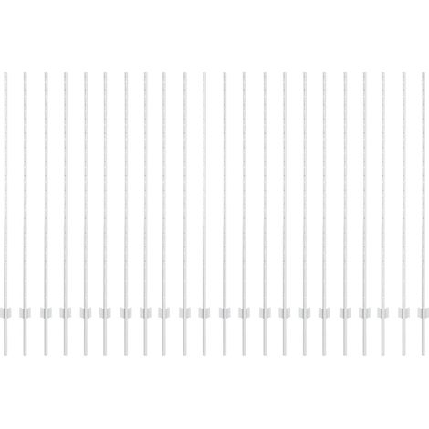 Poteau de clôture. 22 pcs Argenté 200 cm Acier (1/5)
