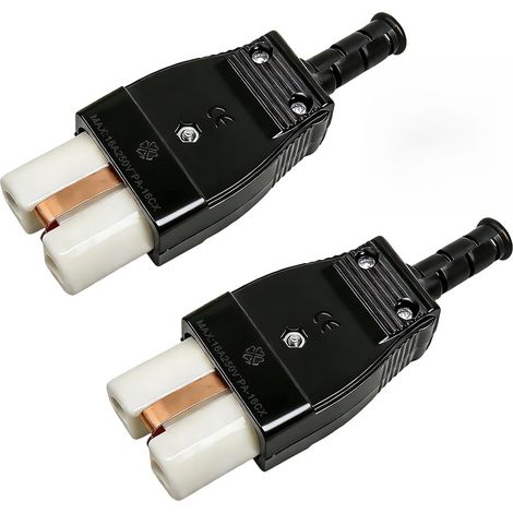 enchufes de 3 clavijas con insertos cerámicos para radiadores, gofreras, planchas y otros electrodomésticos antiguos. (1/5)