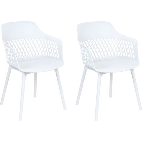 Set of 2 Dining Chairs ALMIRA White