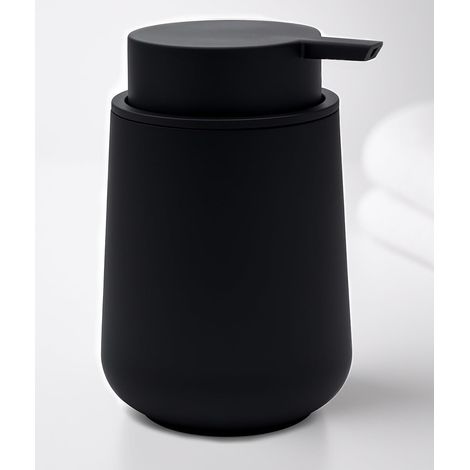 Distributeur de savon liquide ou vaisselle noir mat 320 ml anti-goutte grande ouverture design moderne pour cuisine et salle de bain (1/5)