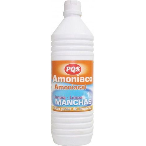 PQS amoniaco 1 litro , La solución más eficaz y utilizada para eliminar manchas en distintas superficies por su gran poder de limpieza.
Especialmente recomendado para la limpieza