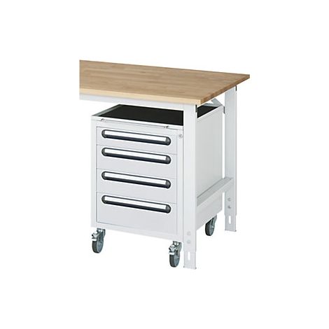 Buck rodante  H x A x P 690 x 490 x 600 mm  4 cajones  gris