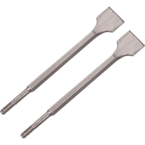 2pièces Burins Plats Élargis Hexagonaux Pour Perceuse à Percussion Électrique Détachées Pour Marteau Électrique Convient Aux Murs Ciment Et Brique (1/5)