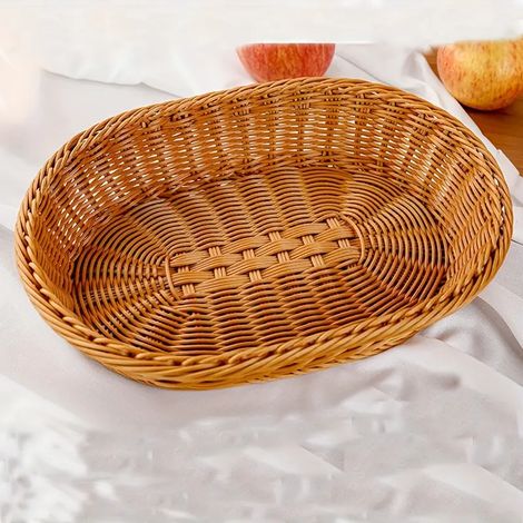 Panier à fruits tressé à la main dans un panier de rangement pour légumes et pain apéritif (1/4)