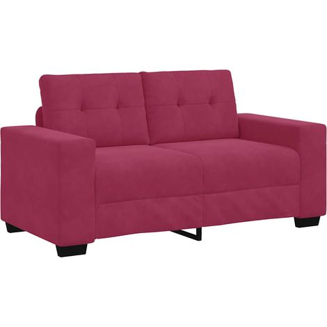 Canapé deux places,Sofa pour Salon,Banquette avec coussin Rouge bordeaux Velours CFW488945 (1/5)
