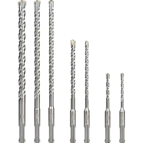 Foret Beton SDS Plus, Set de 7 Meche pour Beton, Brique, Roche Et Marbre (1/5)