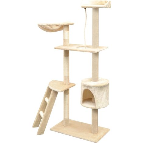Arbre à chat avec griffoirs en sisal 150 cm Beige