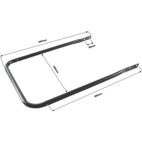 Guidon inférieur pour tondeuse – 2 trous de fixation – Compatible avec modèles Castelgarden, GGP, STIGA – Montage facile (1/6)