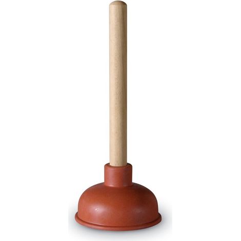 Anzapack 853914S Deboucheur en Caoutchouc avec Manche en Bois