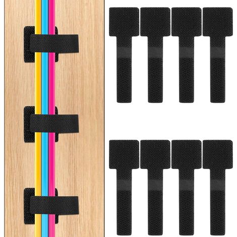 40 pièces supports de câbles auto-adhésifs, organisateur de câbles en nylon, gestion des câbles pour table de nuit de bureau, clips de câbles, organisateur de câbles pour atelier de cuisine (1/5)