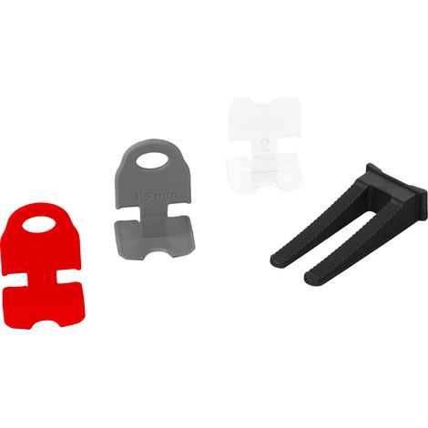 Sistema de nivelación con cuñas y clips n.º 1 MIX (paquete de 50/50 unidades) 1,0 mm Vorstahl (1/3)