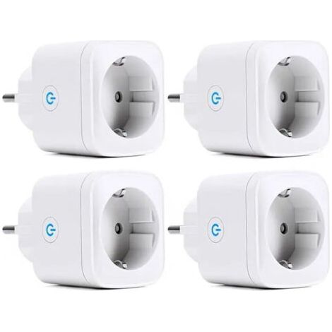 FENOPLASTICAMultiprise Connectée - 4 Prises - Compatible Alexa et Google Home - Étanche IP44 - Type F