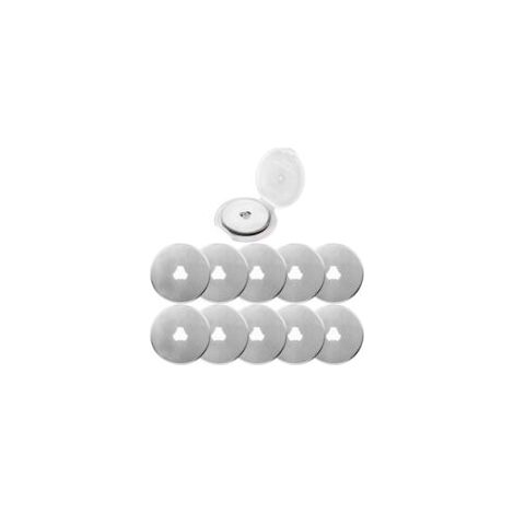 10 Lames de Rechange 45mm pour Cutter Rotatif, Ultra-tranchantes pour Tissu, Papier, Scrapbooking et Couture (1/5)