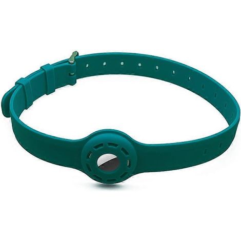 Katzenhalsband mit Apple AirTag-Halterung aus weichem Silikon, verstellbare Länge, verstellbares Halsband für AirTag.
