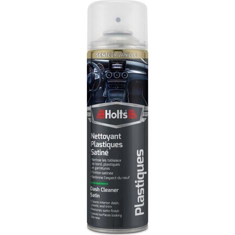HOLTS NETTOYANT PLASTIQUES INTÉRIEURS - FINITION SATINÉE, SENTEUR VANILLE - POUR TABLEAUX DE BORD, GARNITURES, PLASTIQUES - NETT