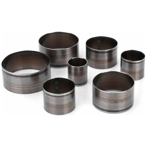 Rundlochstanzen-Set für Leder, 7-teiliges Set mit Lederschneidwerkzeugen, Rundlochstanze aus Stahl, 20 mm/25 mm/30 mm/35 mm/40 mm/45 mm/50 mm