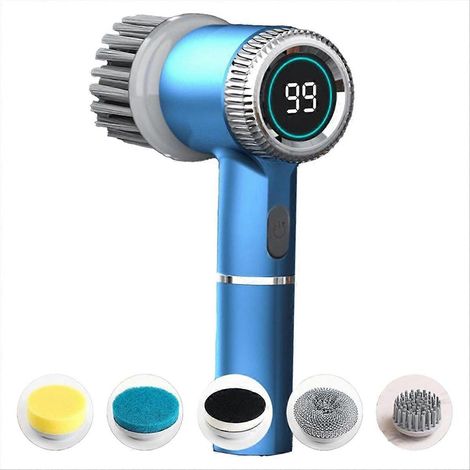 Brosse de nettoyage électrique à 5 têtes et 3 vitesses, étanche IPX7 (1/5)