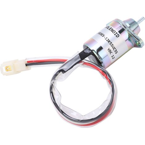 Électrovanne d'arrêt carburant 12V 1503ES 12K5SUC5S, remplacement pour tondeuse John Deere 355D, solénoïde de coupure essence, pièce compatible tracteur de pelouse. (1/5)