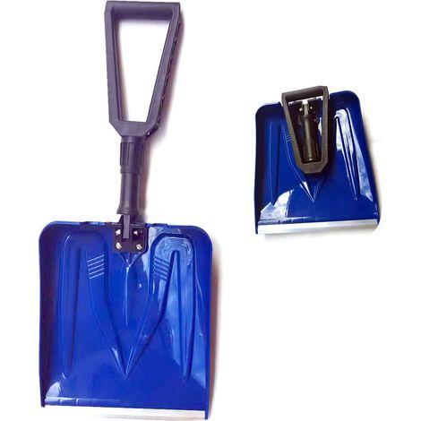 Pelle à neige pliante robuste en plastique avec poignée en D, pelle de voiture polyvalente et légère, dimensions : 64 x 24 cm (1/5)