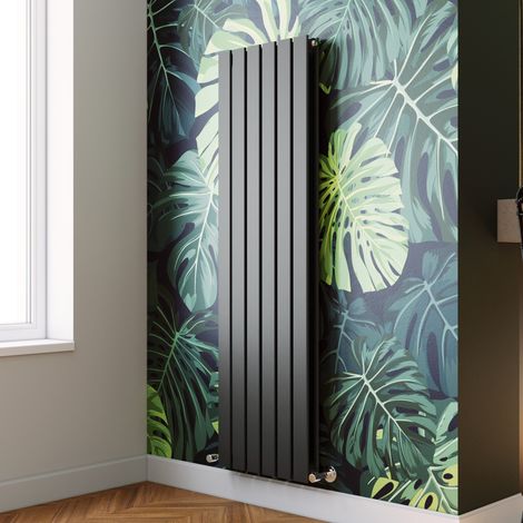 ELEGANT Anthracite Vertical Column Radiator 1600 x 452 mm Double Flat Panel Bathroom Central Heating Radiator High Heat Output (1/5)