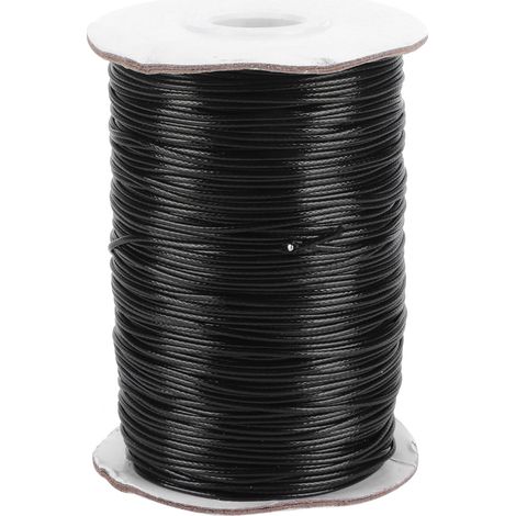Fil ciré écologique 1mm x 160m, fil à coudre résistant à l'eau, fil de bricolage fait main, corde en cire pour bijoux et artisanat (1/5)