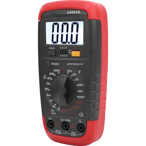 Multimètre numérique portable à LED UA6243L, capacimètre, testeur de résistance, affichage 1999 (1/5)