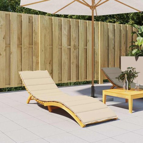 vidaXL Cojín de tumbona de tela Oxford beige 200x70x3 cm (1/5)