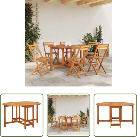 Akazienholz Tisch -  Gartentisch 130x90x72 cm Massivholz Akazie (1/5)