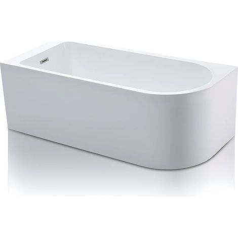 Vasca da bagno angolare - 170 x 75 x 58 cm - Bianca - Angolo sinistro - 240 L - ANIKA