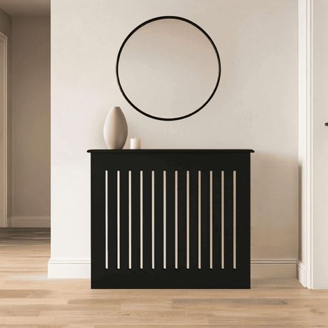 Loxley Medium Radiator Cover MDF Wooden Home Decorative Modern Desig Black (1/5)