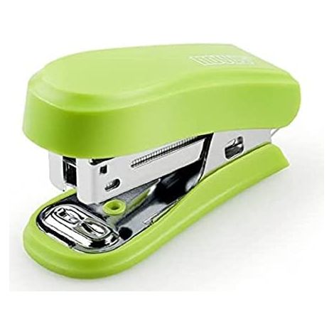 Novus mini agrafeuse compacte - jusqu'à 12 feuilles - agrafage fermé et ouvert - 320 agrafes incluses - couleur verte (1/4)