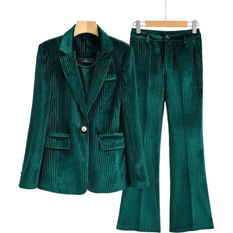 1 veste de tailleur femme, velours doré, coton-polyester, revers chic, automne, rouge/vert/bleu/noir (1/5)