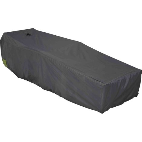 Housse transat 200 x 75 cm – 100 % polyester enduit PVC – Fixation par élastique et scratchs – Aérateur pour éviter condensation – Cov'Up