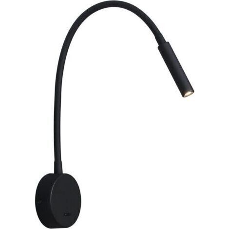 Applique de Lecture Noir, Lampe Col de Cygne Flexible LED 3W 3000K Fixation Liseuse Murale 240V avec interrupteur pour Chambres Salon Intérieur Salon (1/4)