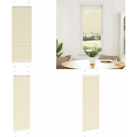 vidaXL Plissee Creme 50x150 cm Stoffbreite 49,4 cm Polyester (1/5)