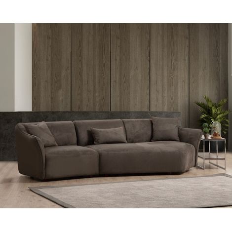 3-Sitzer Ecksofa Mentis Braun - Subtile Ecke